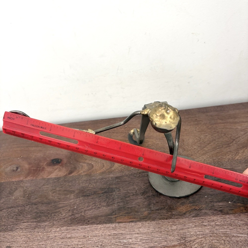 Vintage Metal Tennis‎ Player Sculpture Industrial MCM Brutalist Decor Figure - Picture 8 of 12